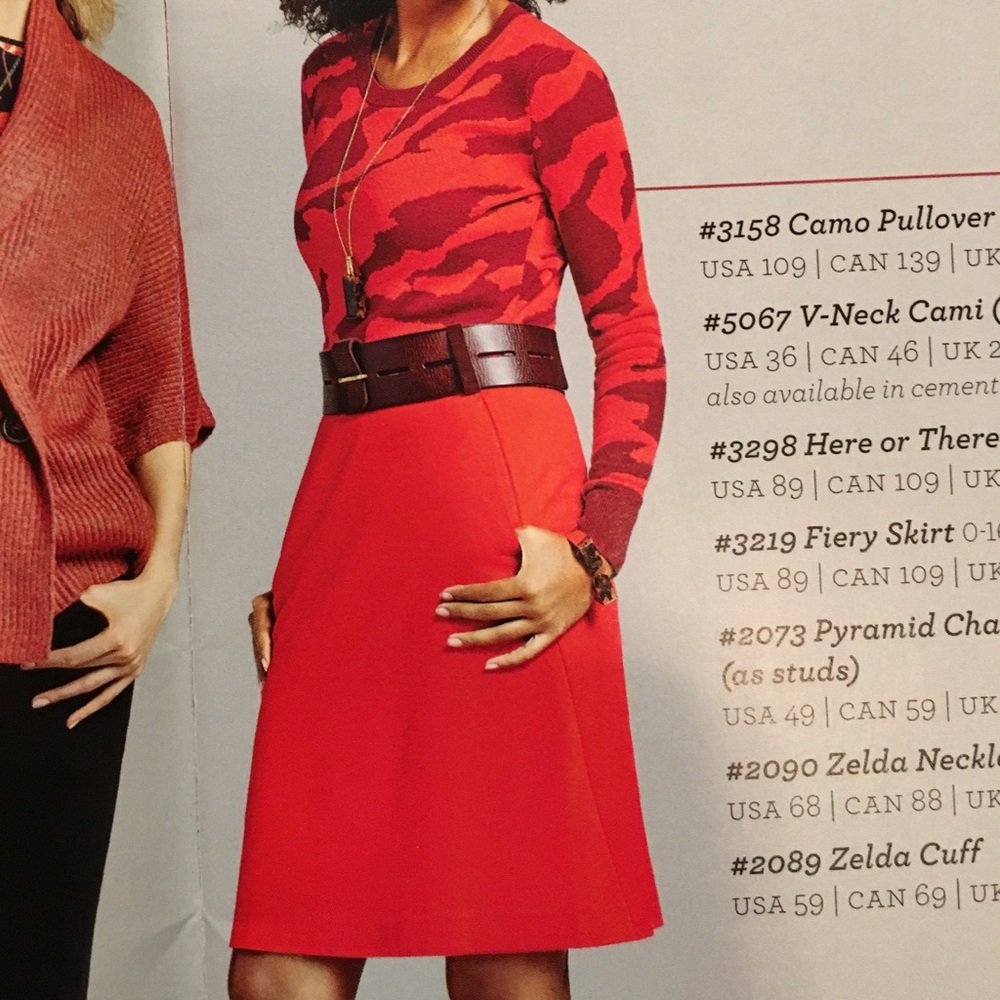 Cabi Fiery Skirt NWT